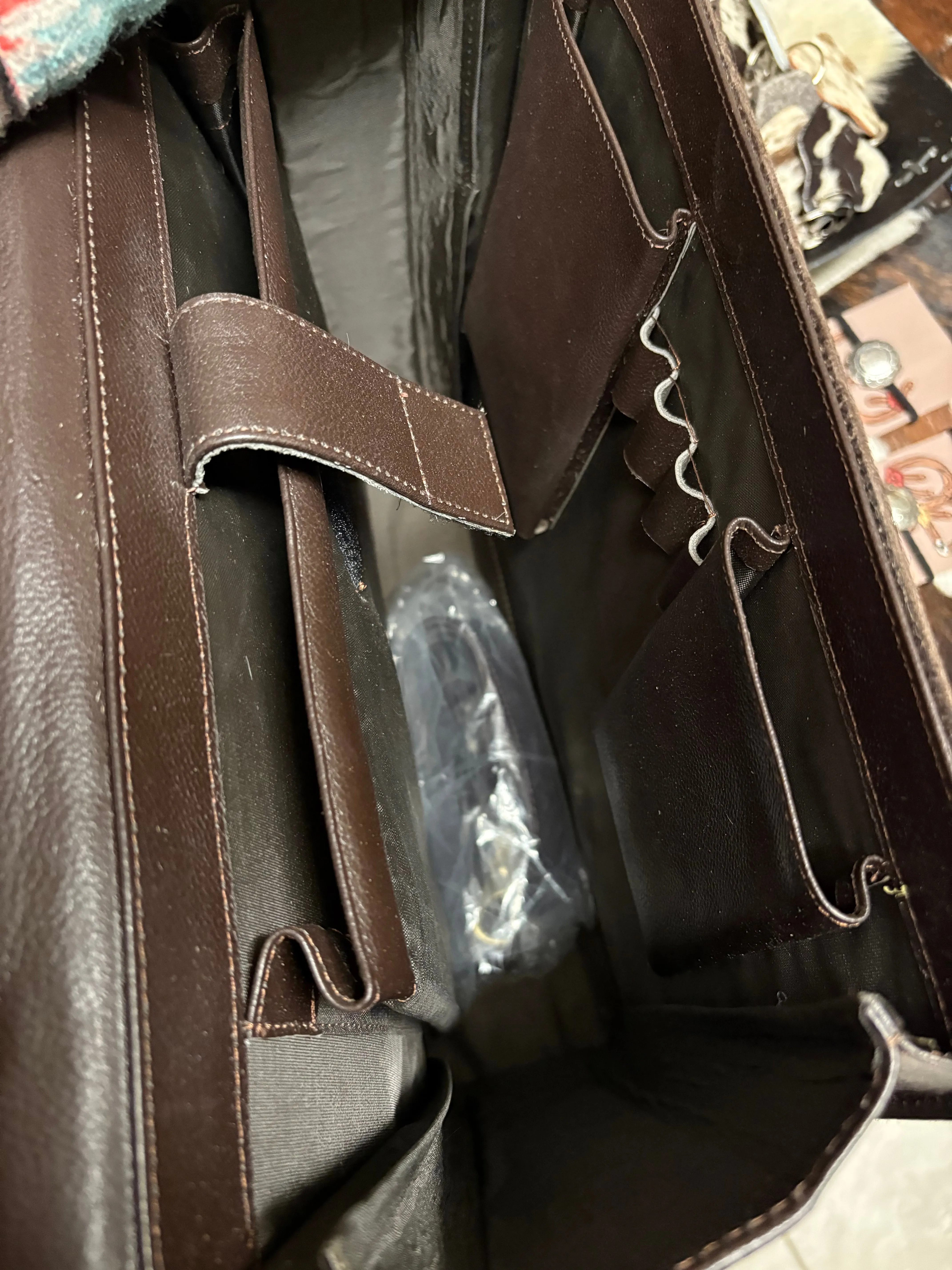 Cowhide Briefcase - Work Bag - Laptop