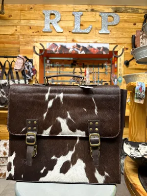 Cowhide Briefcase - Work Bag - Laptop