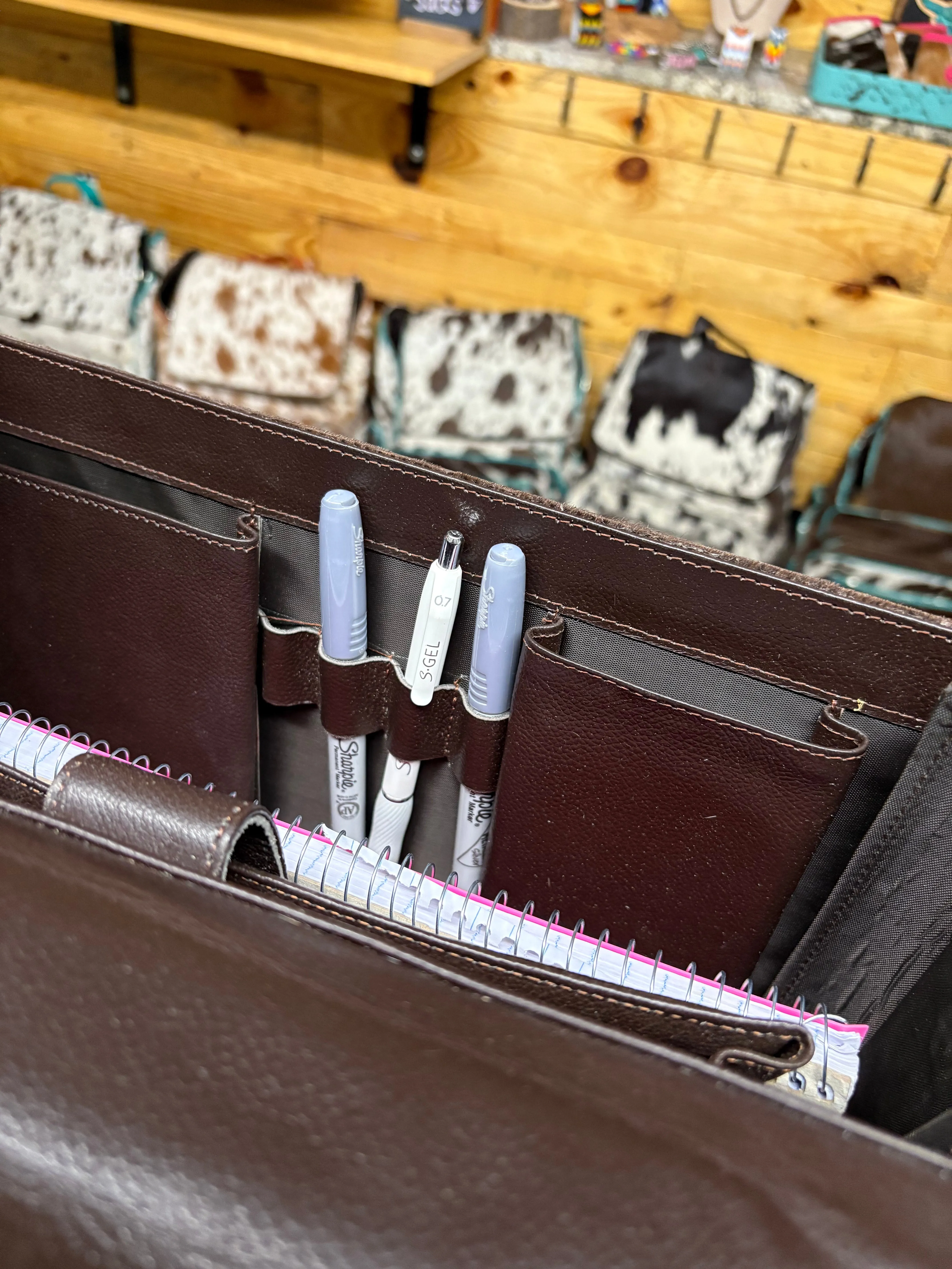 Cowhide Briefcase - Work Bag - Laptop