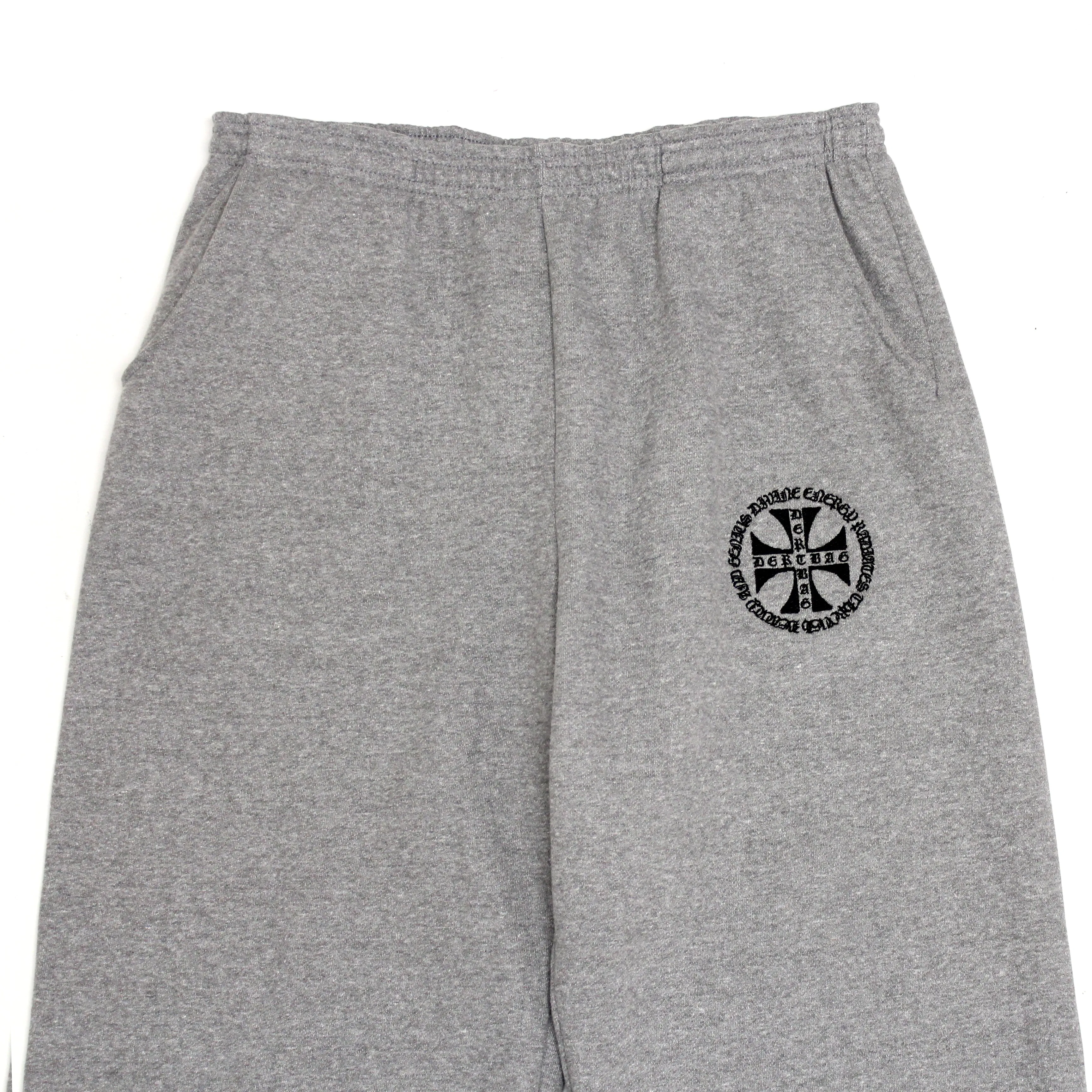 Cross Crest Wide Leg Sweatpants (Grey)