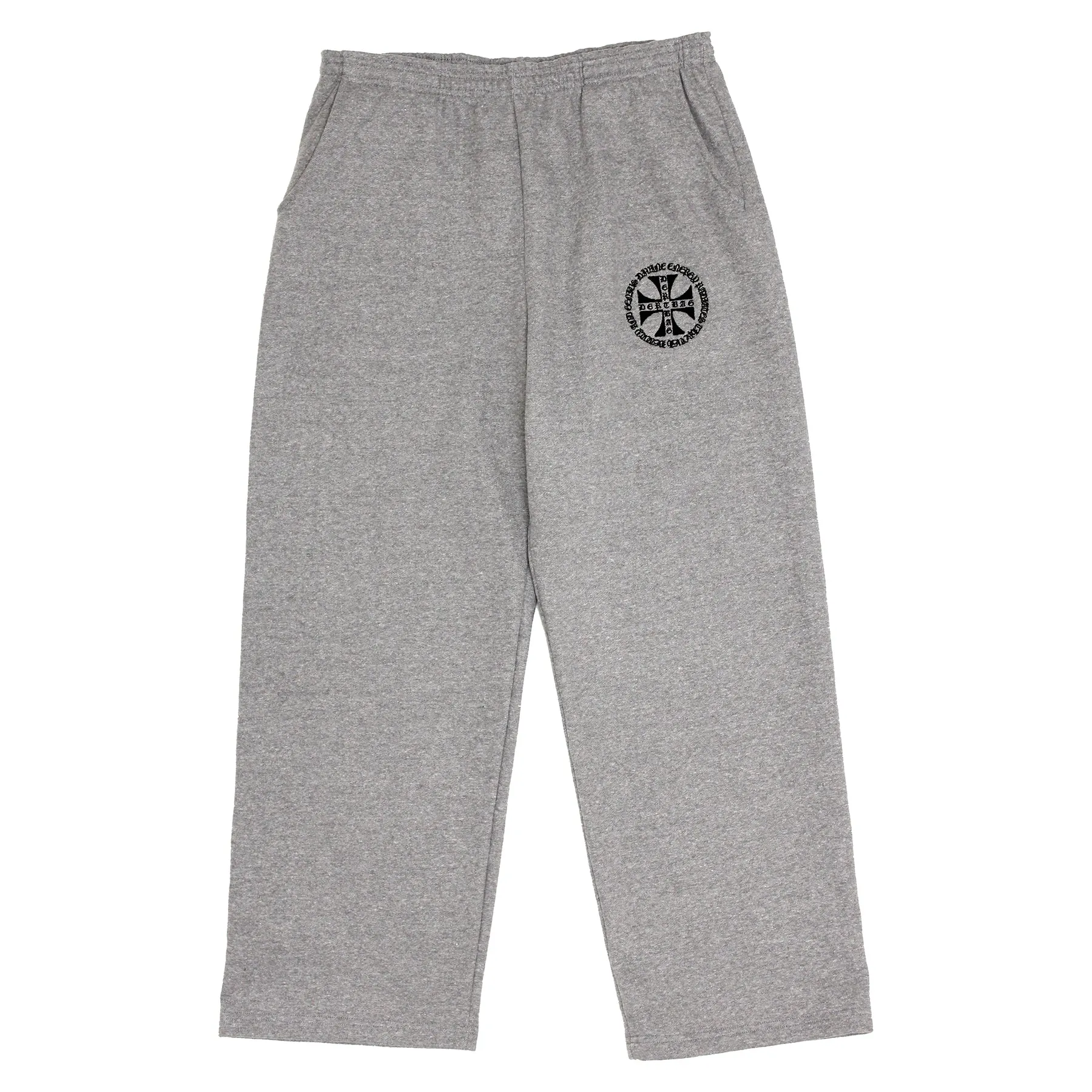 Cross Crest Wide Leg Sweatpants (Grey)