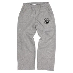 Cross Crest Wide Leg Sweatpants (Grey)