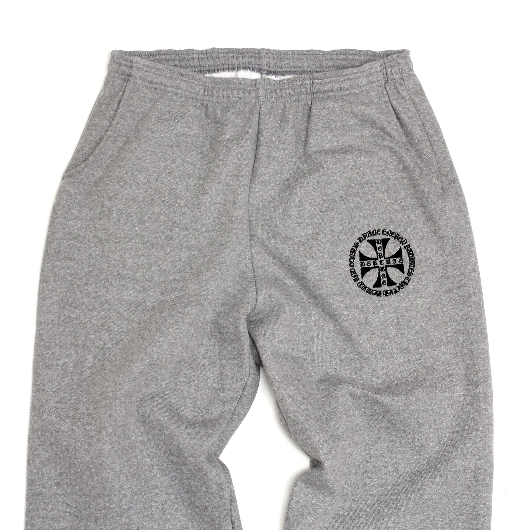 Cross Crest Wide Leg Sweatpants (Grey)