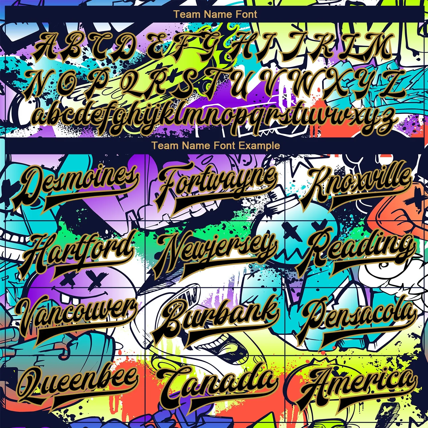 Custom Graffiti Pattern Black-Old Gold Grunge Urban Street Art 3D Bomber Full-Snap Varsity Letterman Jacket