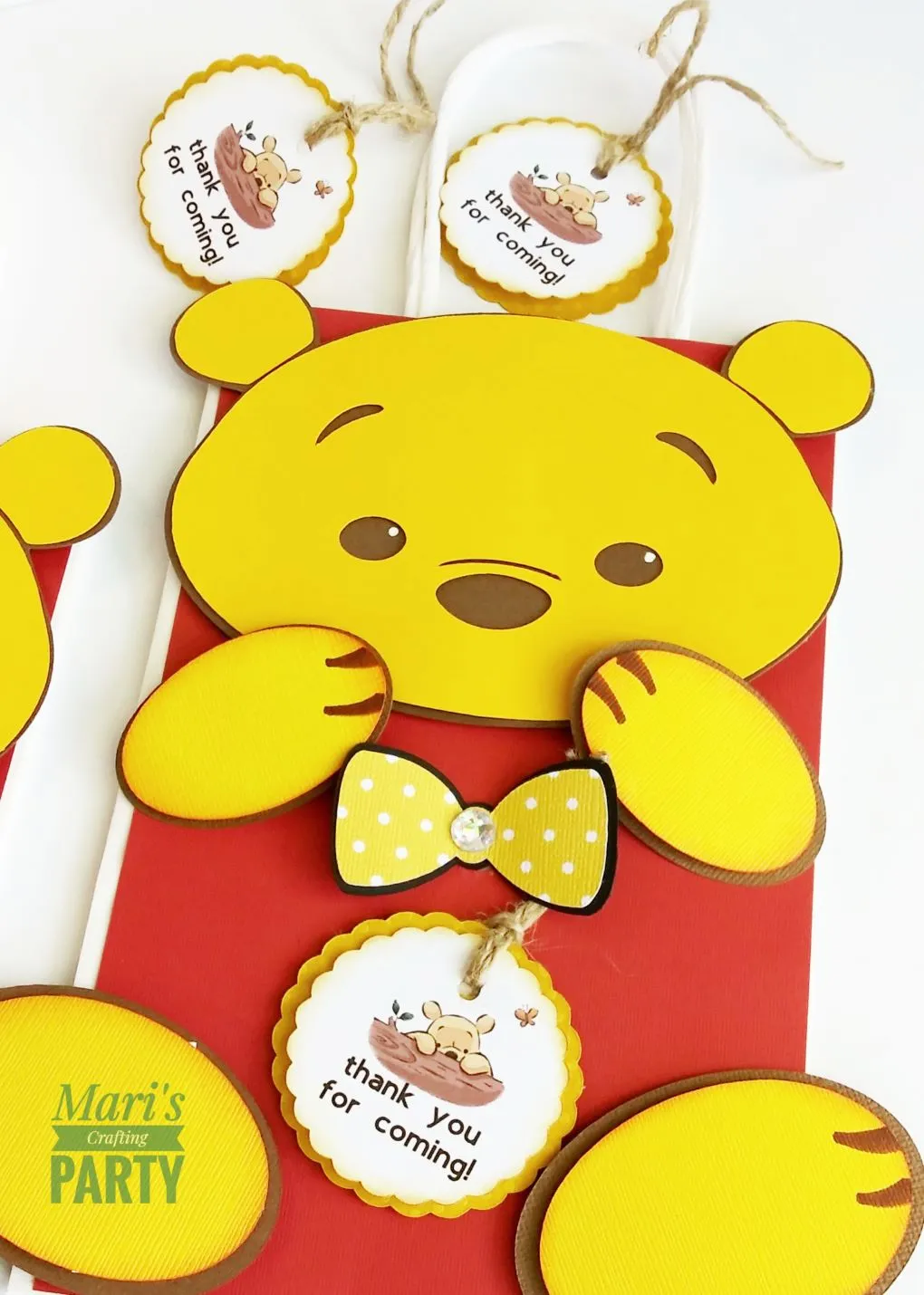 Custom Winnie the Pooh Themed Party Bags / 10 pcs.