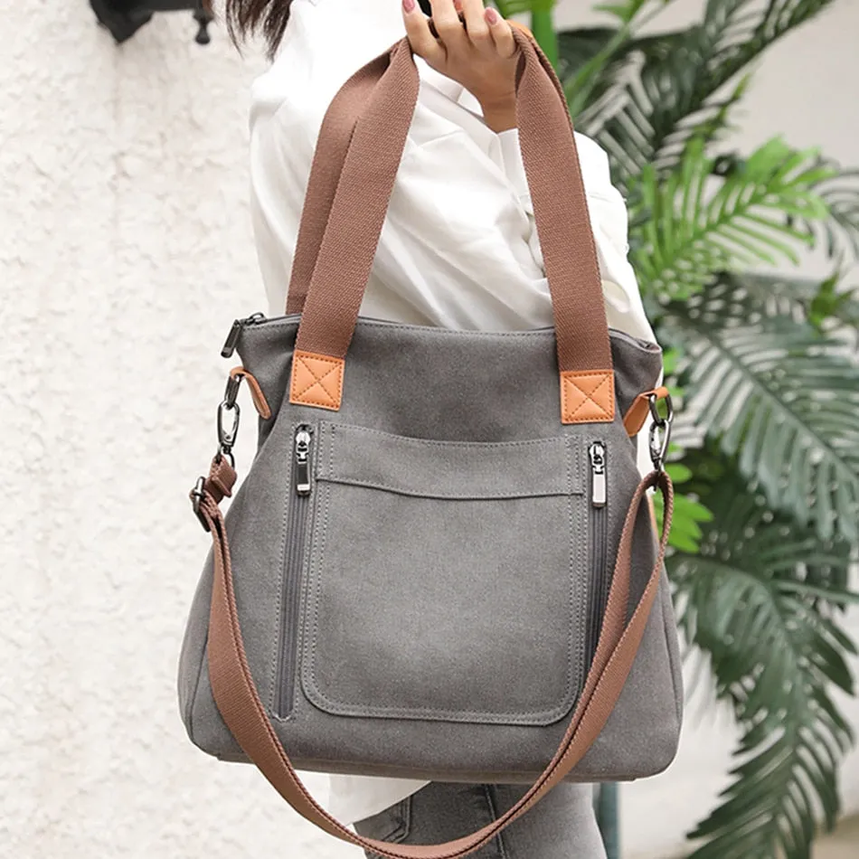 Cyflymder Luxury Cloth Handbags Women Bags Designer Handbags High Quality Canvas Shoulder Messenger Crossbody Bag Ladies Hand bag Purse