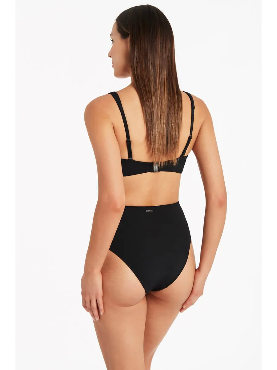 Dark Romance Square Neck Bra in Black