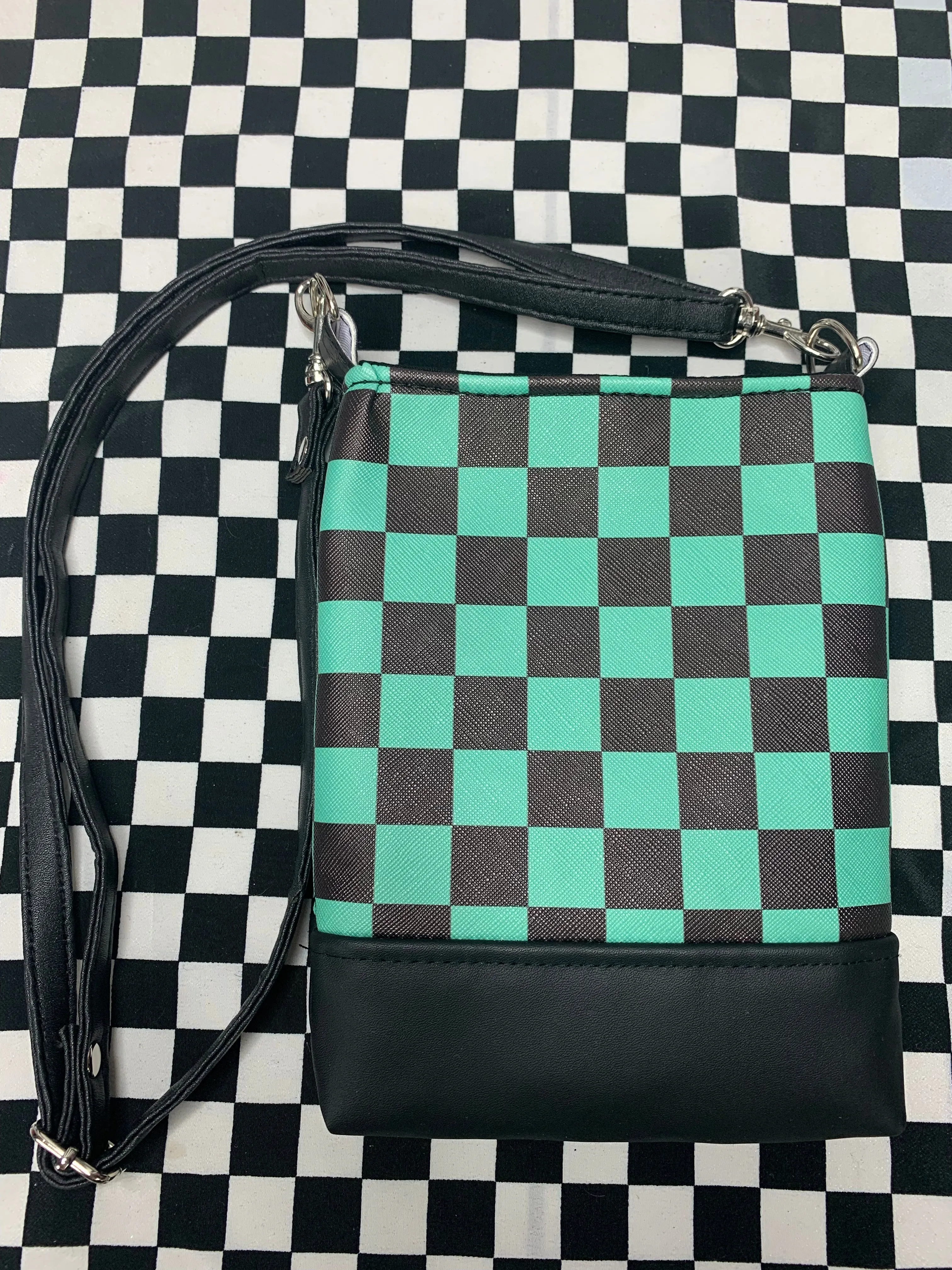 Demon slayer inspired fan art crossbody bag