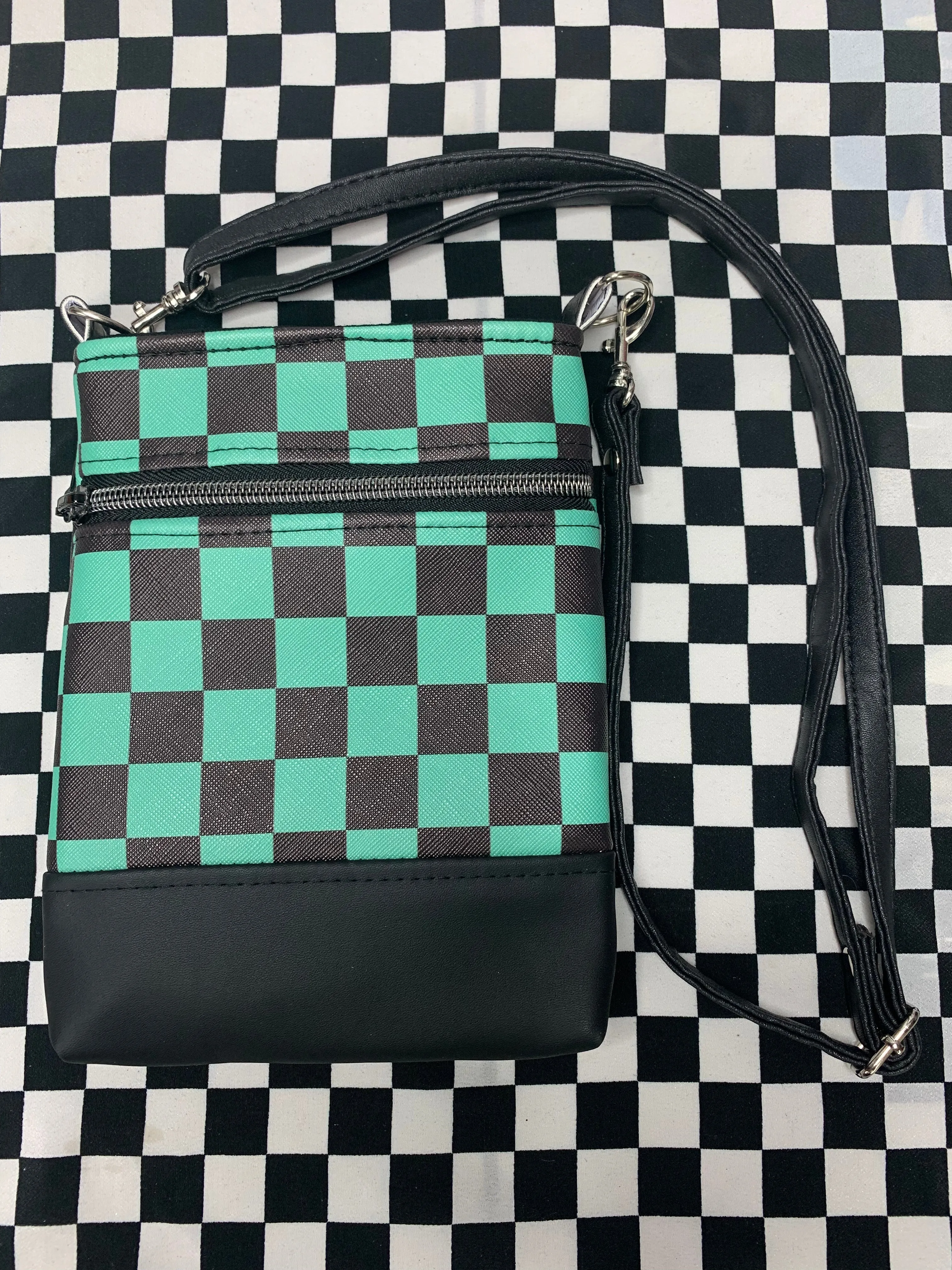 Demon slayer inspired fan art crossbody bag