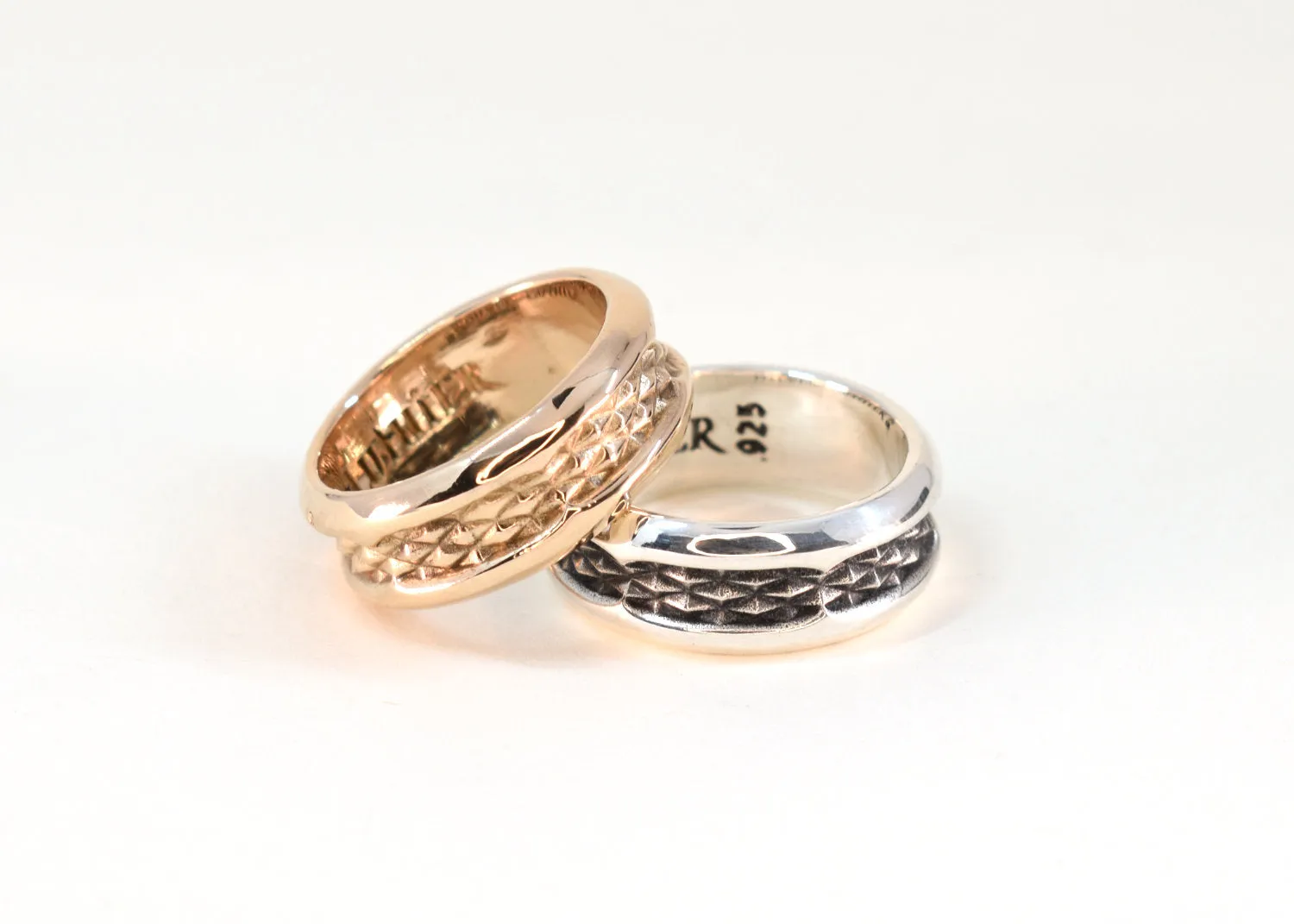 Diamond Hatch Band Ring
