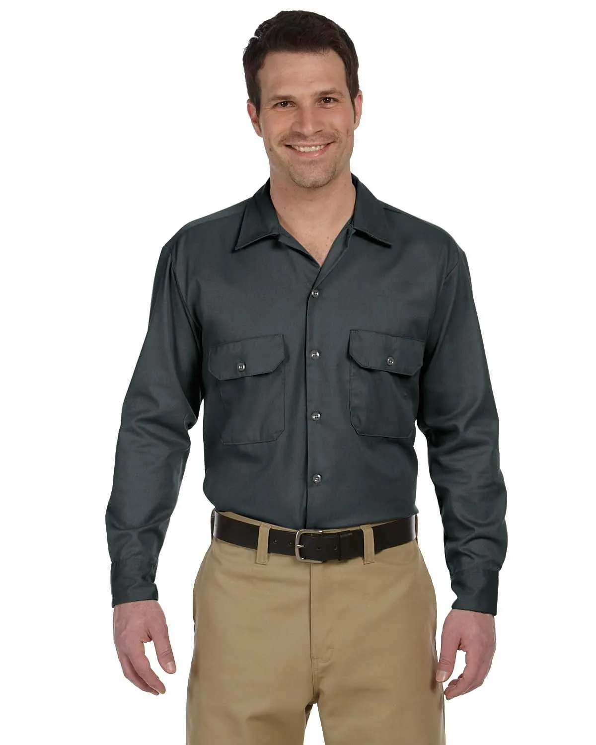 Dickies Long Sleeve Work Shirt | Charcoal