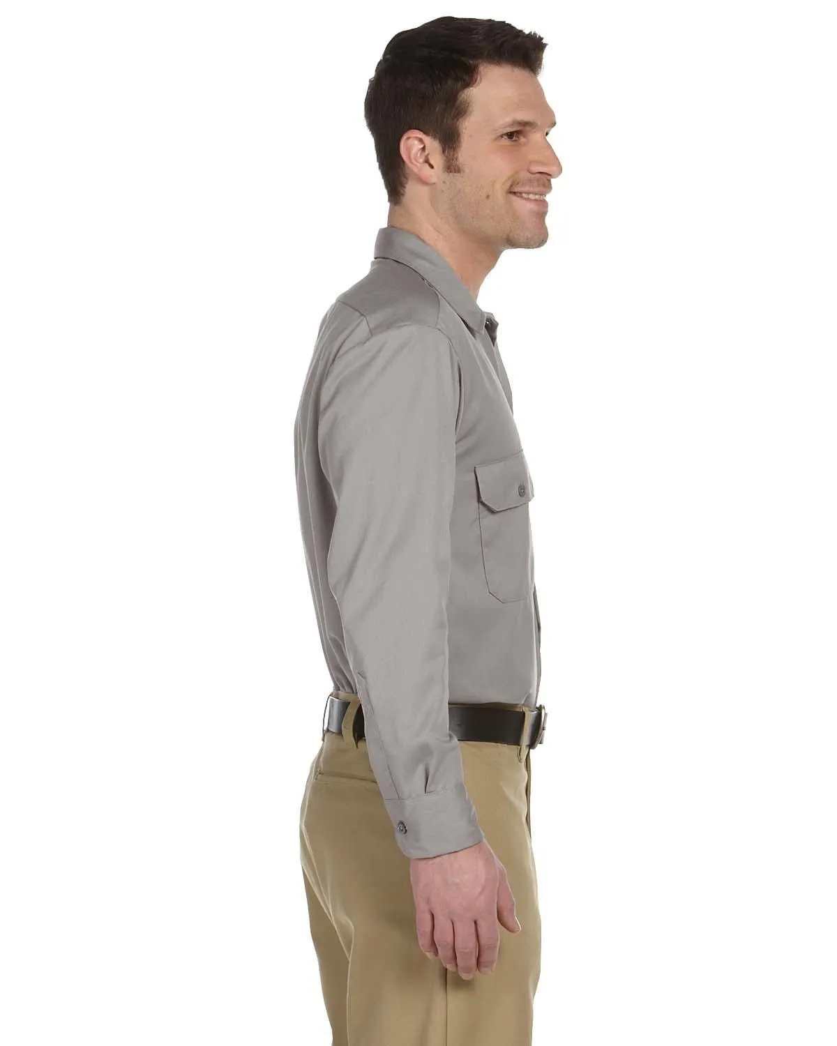 Dickies Long Sleeve Work Shirt | Silver Gray