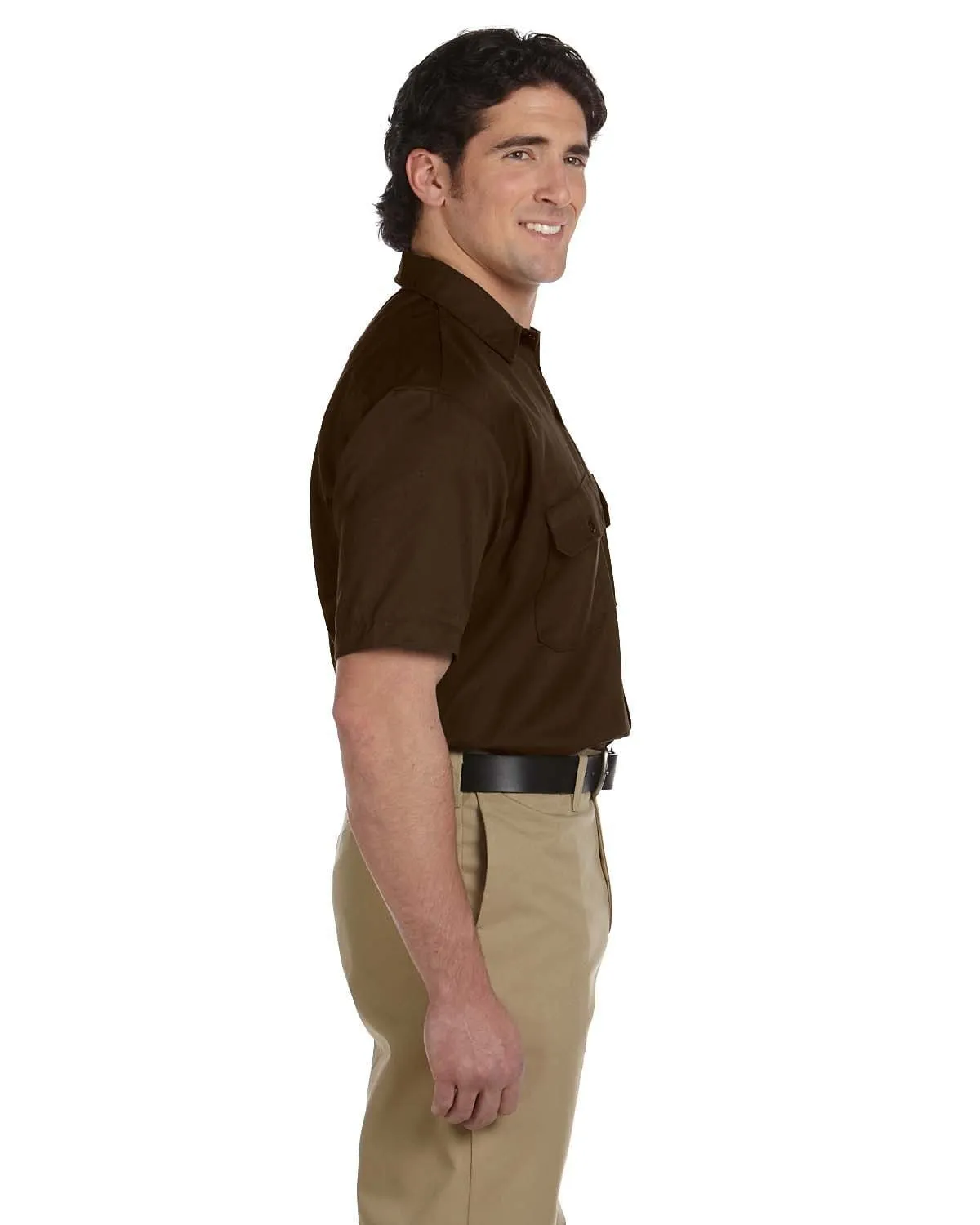 Dickies Short Sleeve Work Shirt | Dark Brown