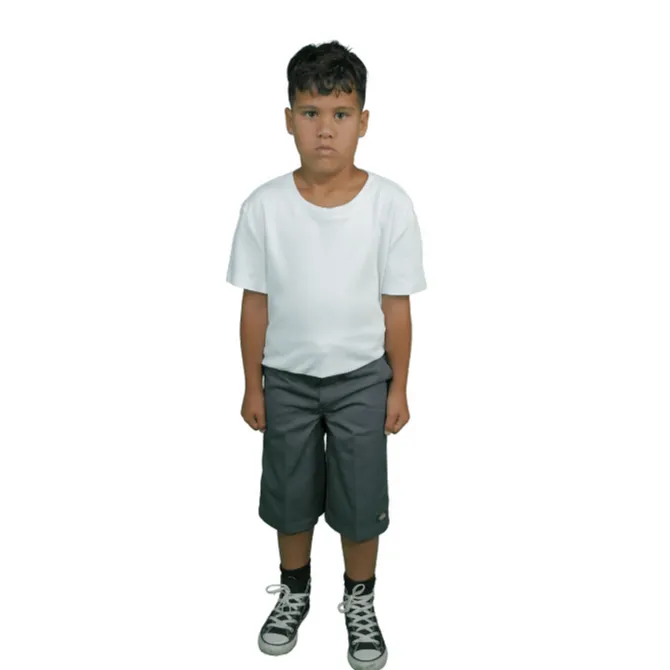 DICKIES - YOUTH 38224 BOYS` ORIGINAL FIT RELAXED SHORTS -  CHARCOAL