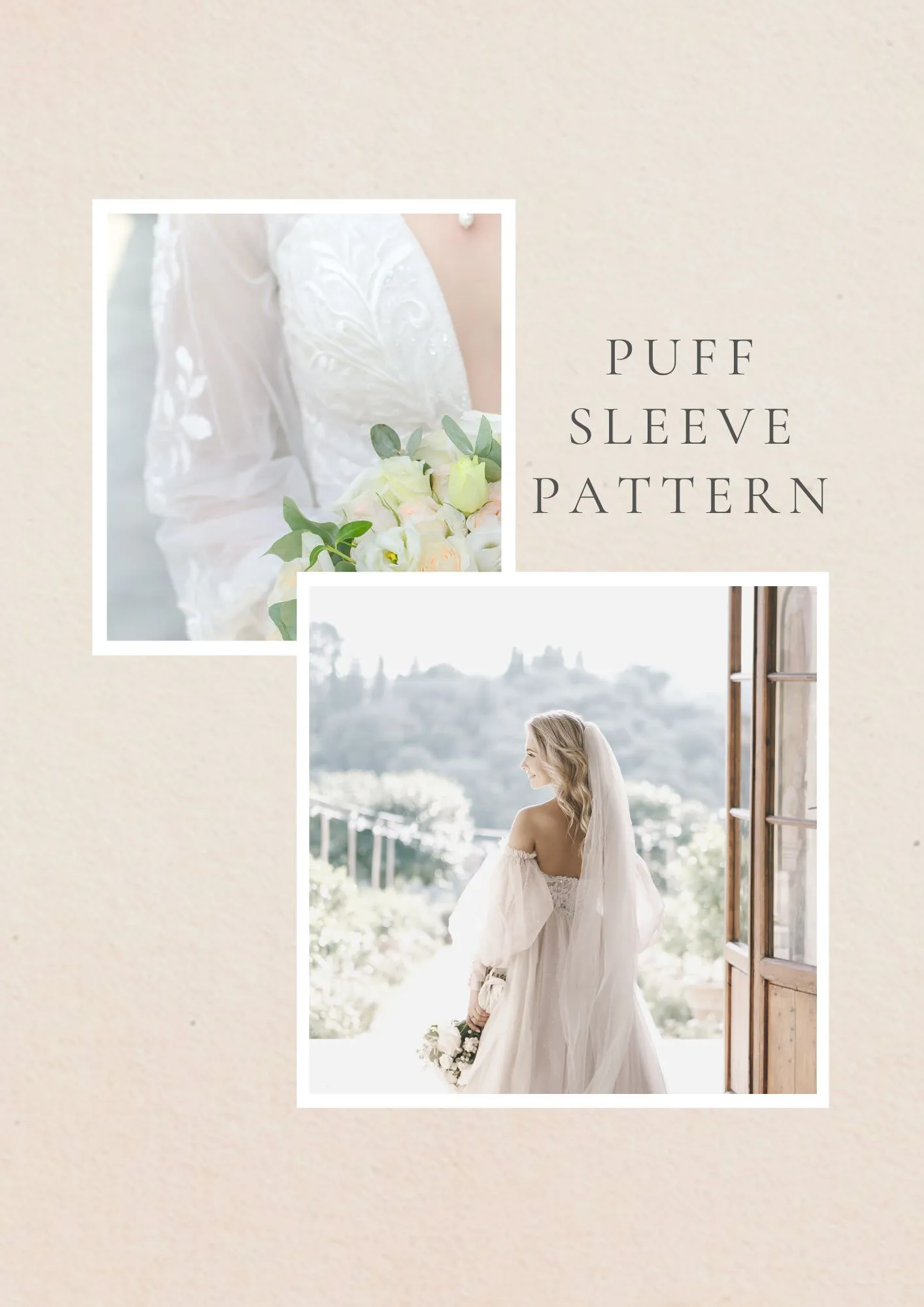 DIY Removable Off-the-Shoulder Sleeve Pattern, Bicep Puffy Sleeve PDF Tutorial