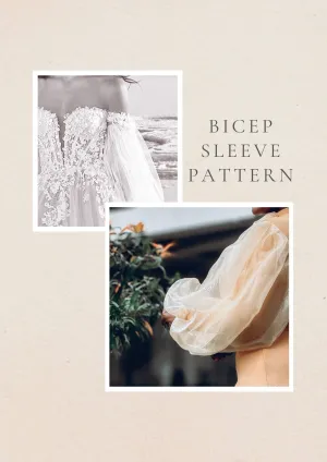 DIY Removable Off-the-Shoulder Sleeve Pattern, Bicep Puffy Sleeve PDF Tutorial
