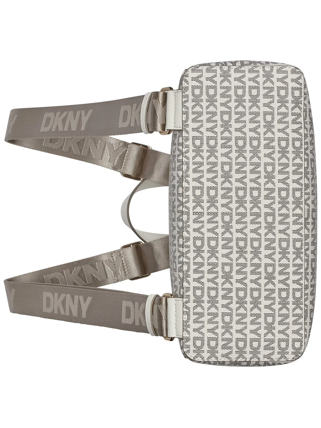DKNY Women Beige Printed Backpacks