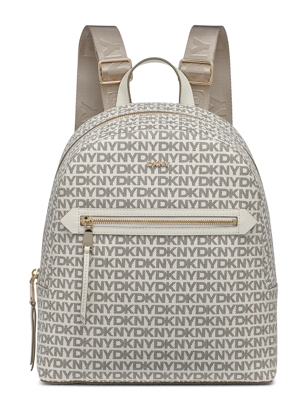 DKNY Women Beige Printed Backpacks