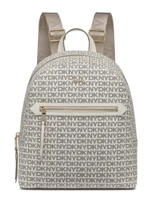 DKNY Women Beige Printed Backpacks