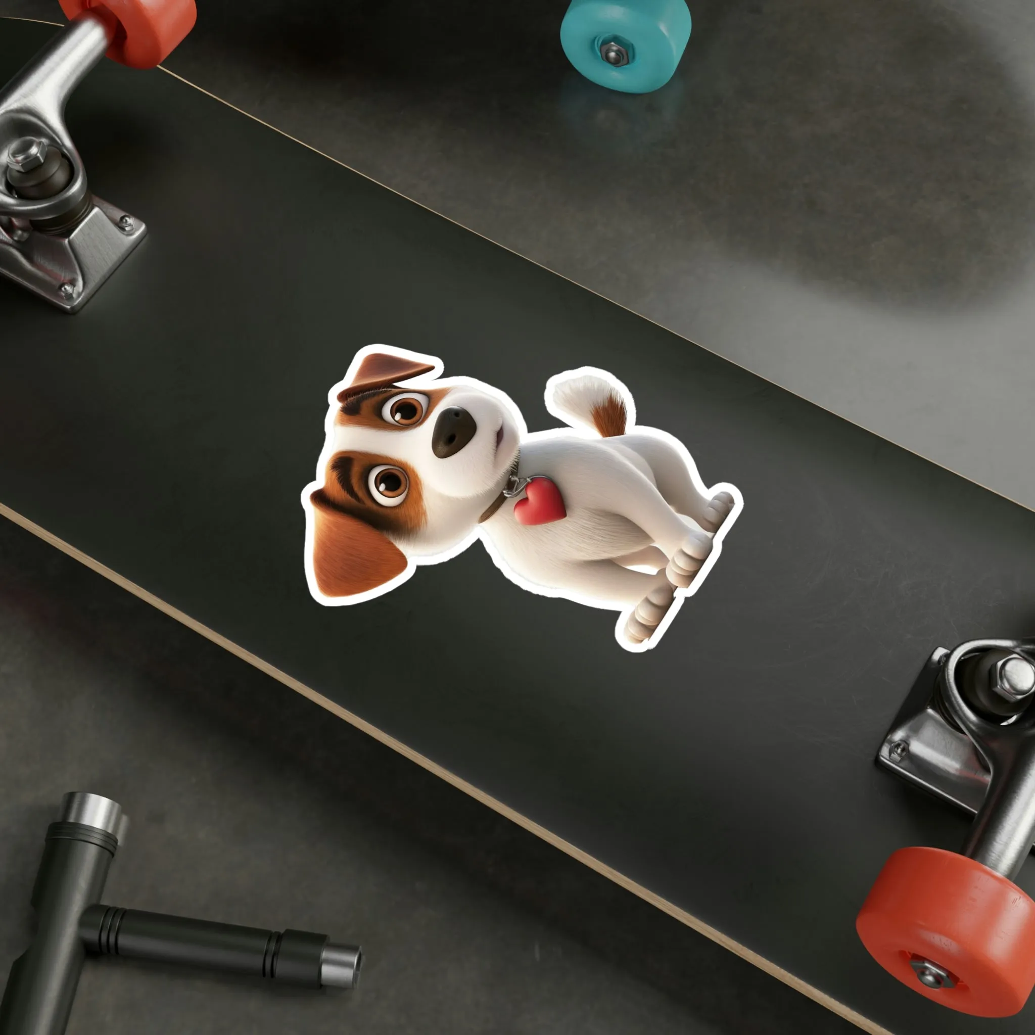 Dog with a Heart Tag Decal