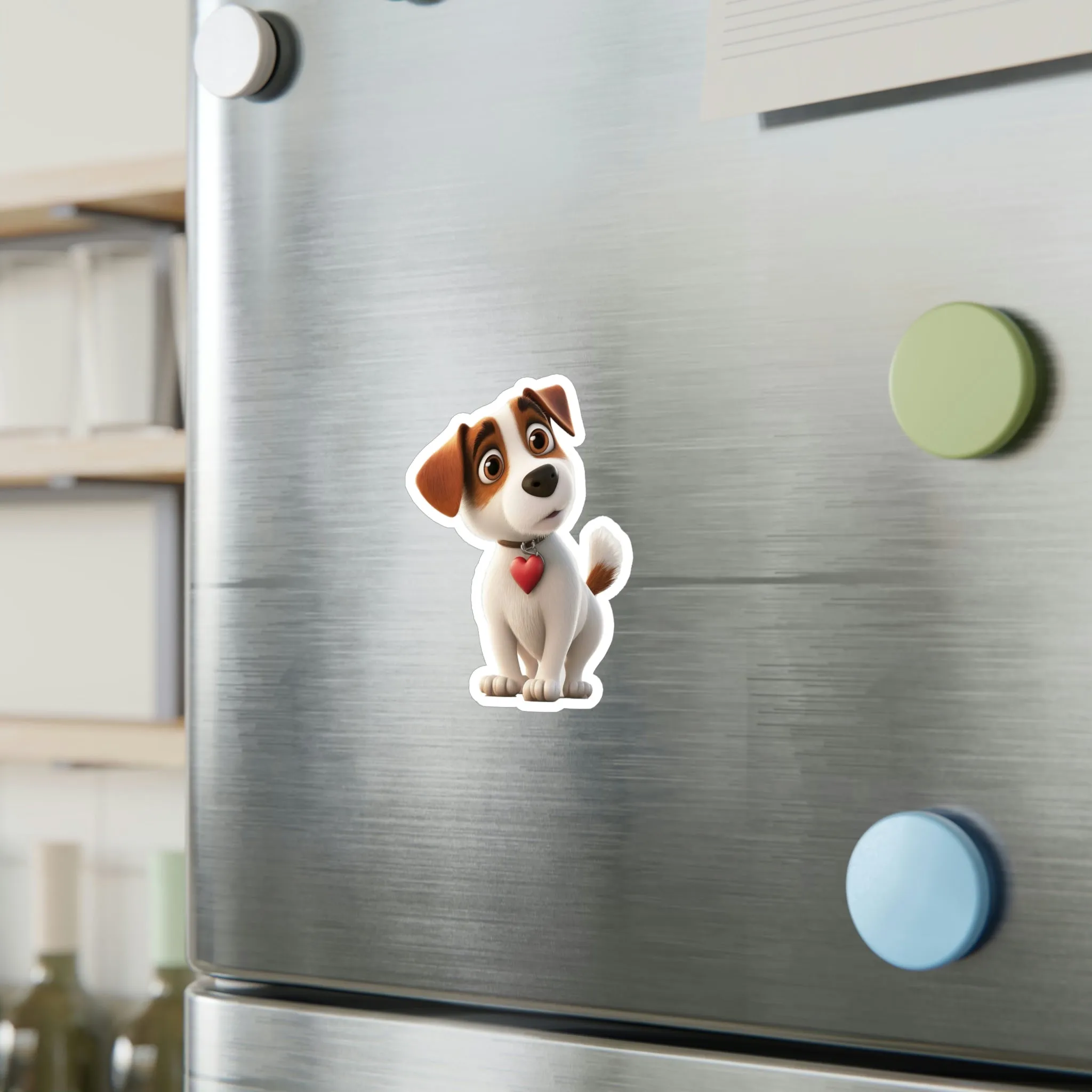 Dog with a Heart Tag Decal