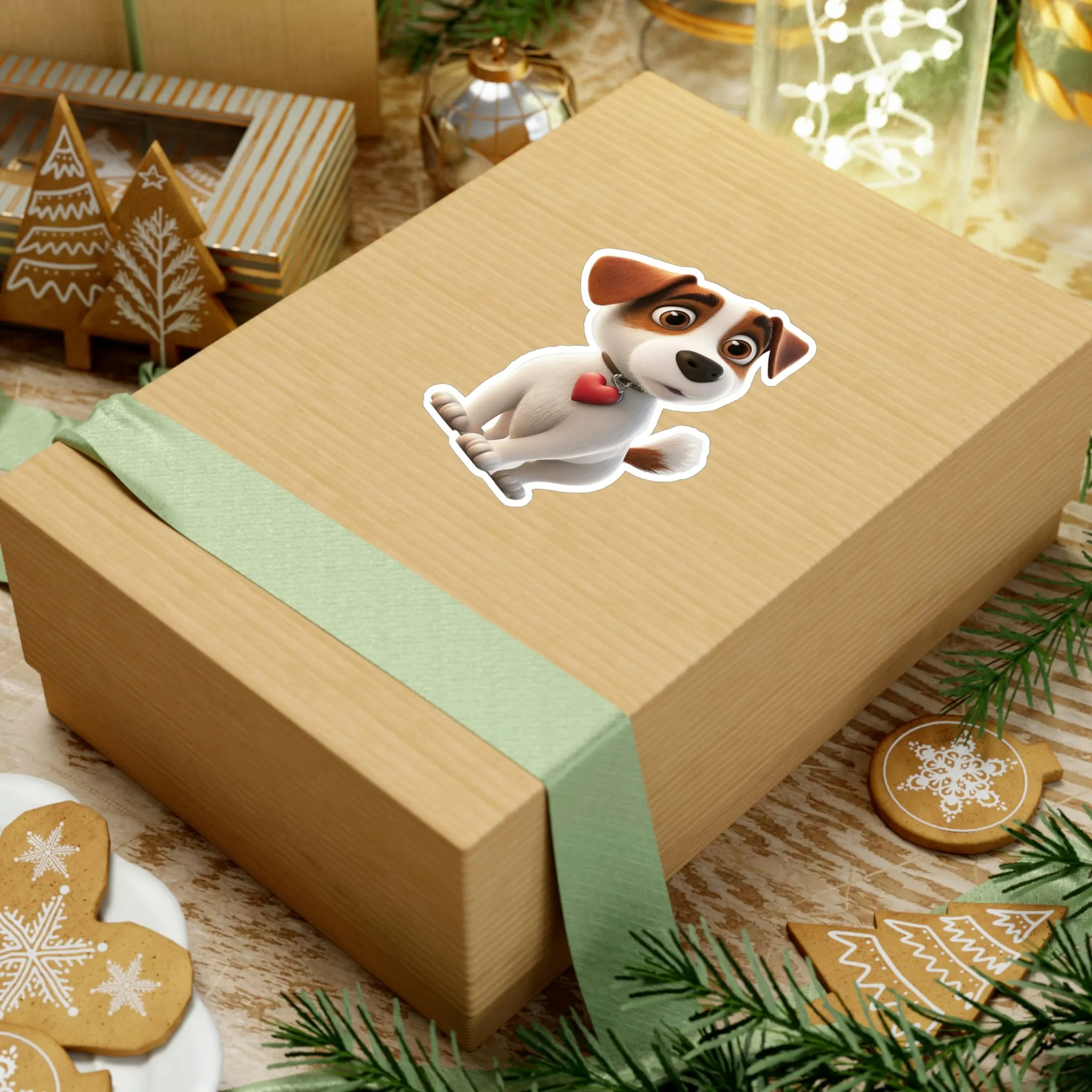 Dog with a Heart Tag Decal