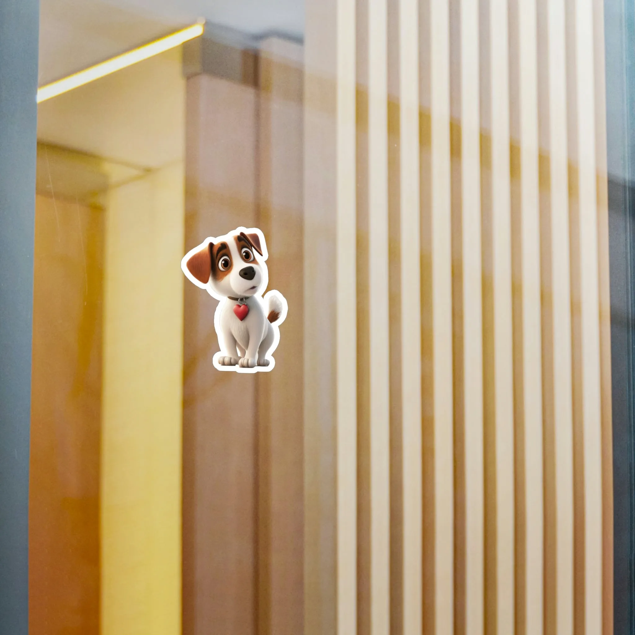 Dog with a Heart Tag Decal