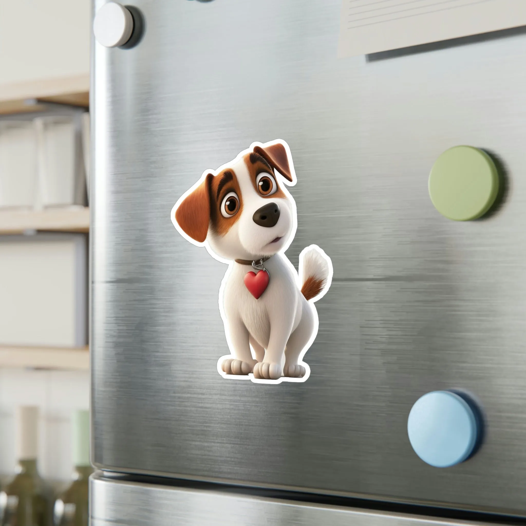 Dog with a Heart Tag Decal