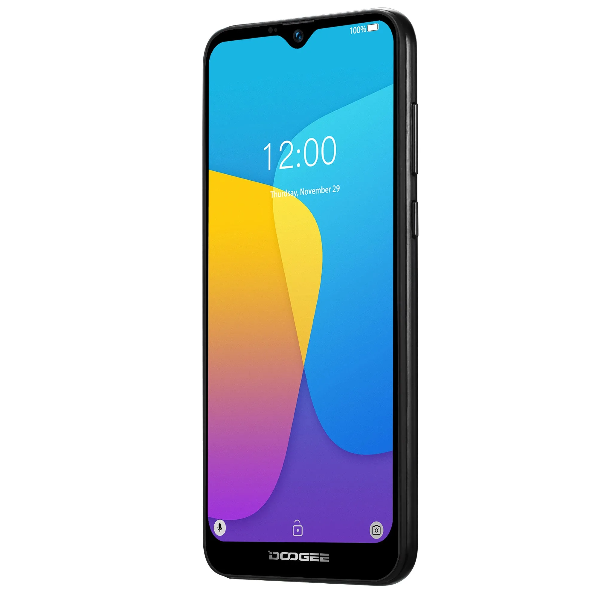 DOOGEE X90 Cellphone 6.1inch 19:9 Waterdrop LTPS Screen Smartphone Quad Core CPU 1GB RAM 16GB ROM 3400mAh Battery Dual SIM Cards 8MP 5MP Camera Android 8.1 OS  Blue_European version