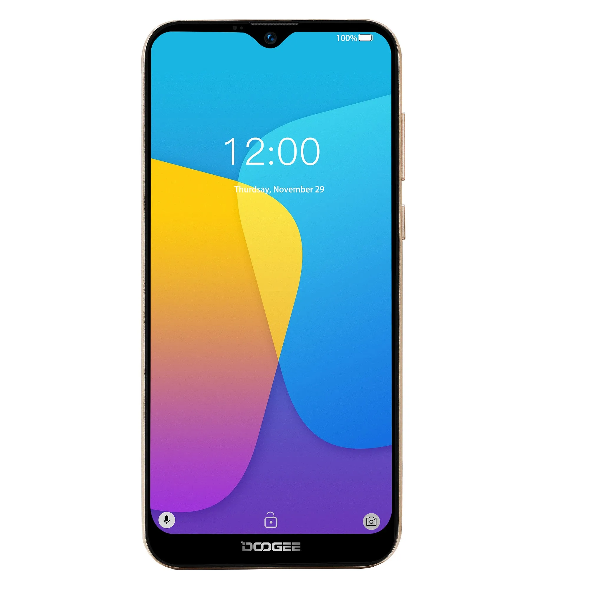 DOOGEE X90 Cellphone 6.1inch 19:9 Waterdrop LTPS Screen Smartphone Quad Core CPU 1GB RAM 16GB ROM 3400mAh Battery Dual SIM Cards 8MP 5MP Camera Android 8.1 OS  Blue_European version