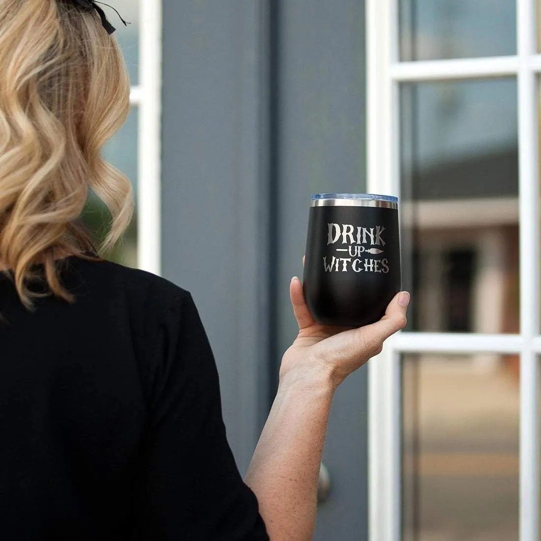 Drink Up Witches Black 12oz Insulated Tumbler