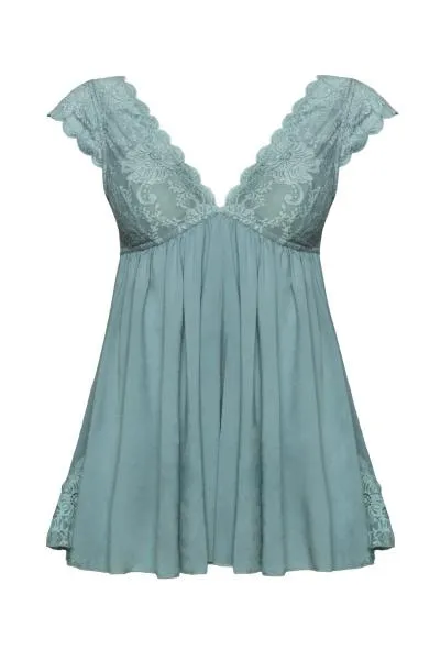 Dusty Turquoise - Suzette Empire Waist Babydoll -