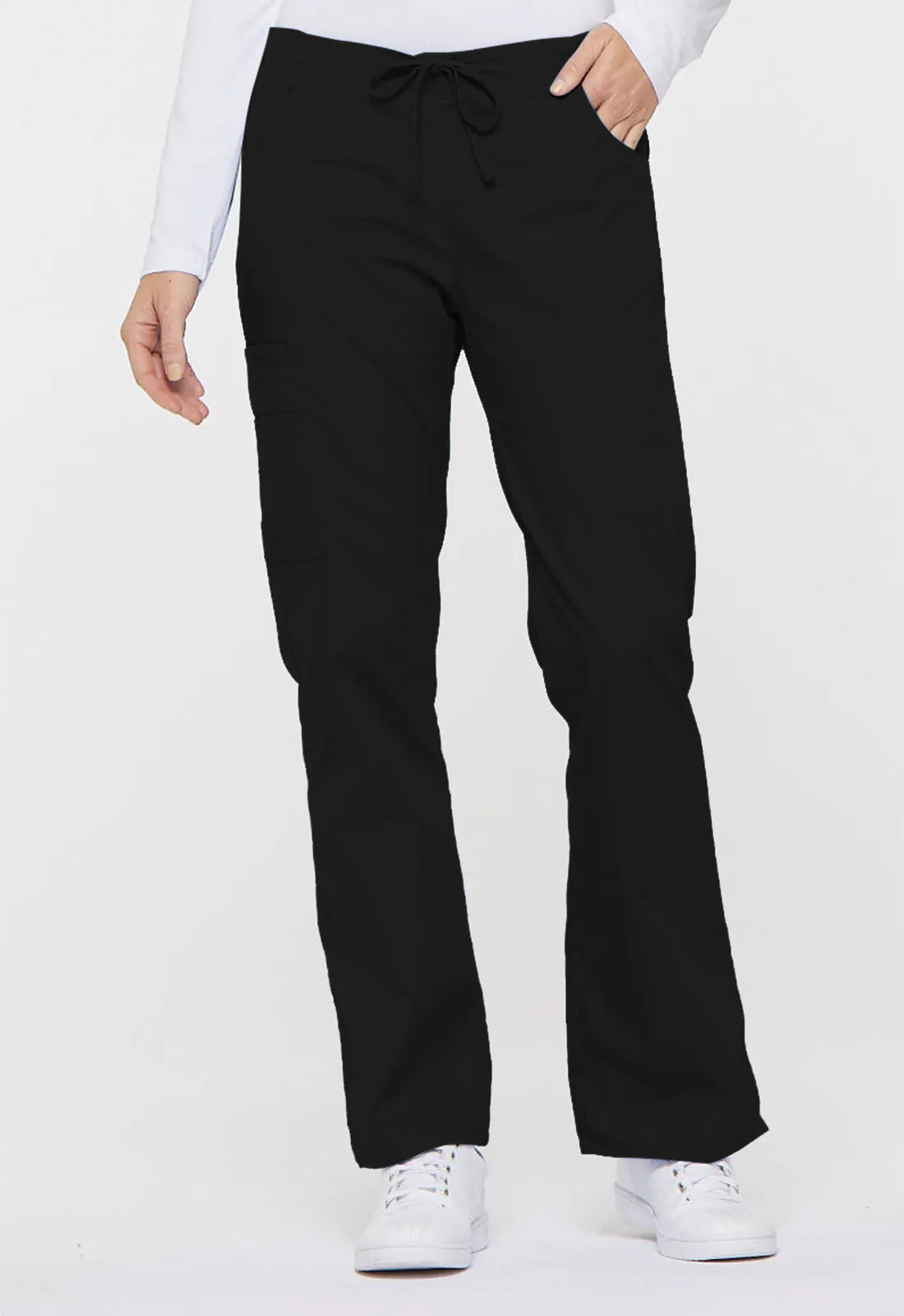 EDS Signature 86206 Mid Rise Drawstring Cargo Pants Black