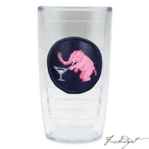 Elephant Martini Needlepoint Tervis Tumbler