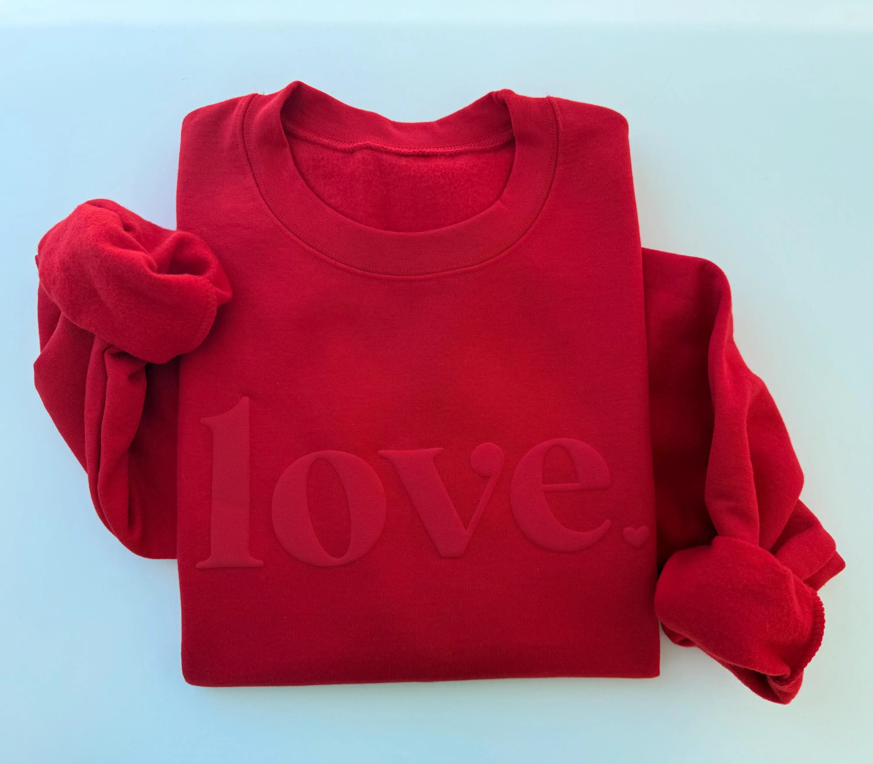 Embossed Puff Valentine Sweatshirt