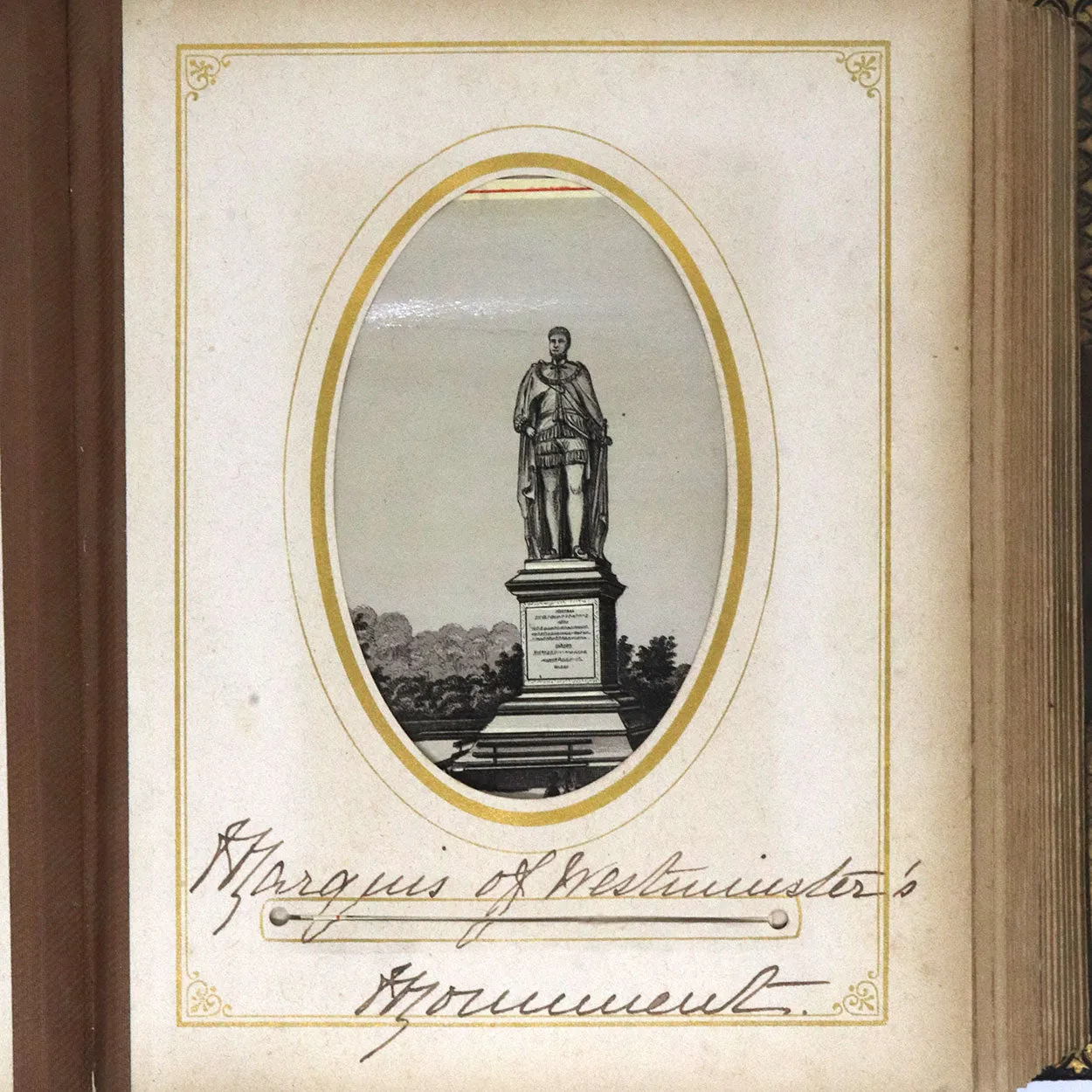 English Gilt Embossed Leather Bound Album and Souvenir Engravings
