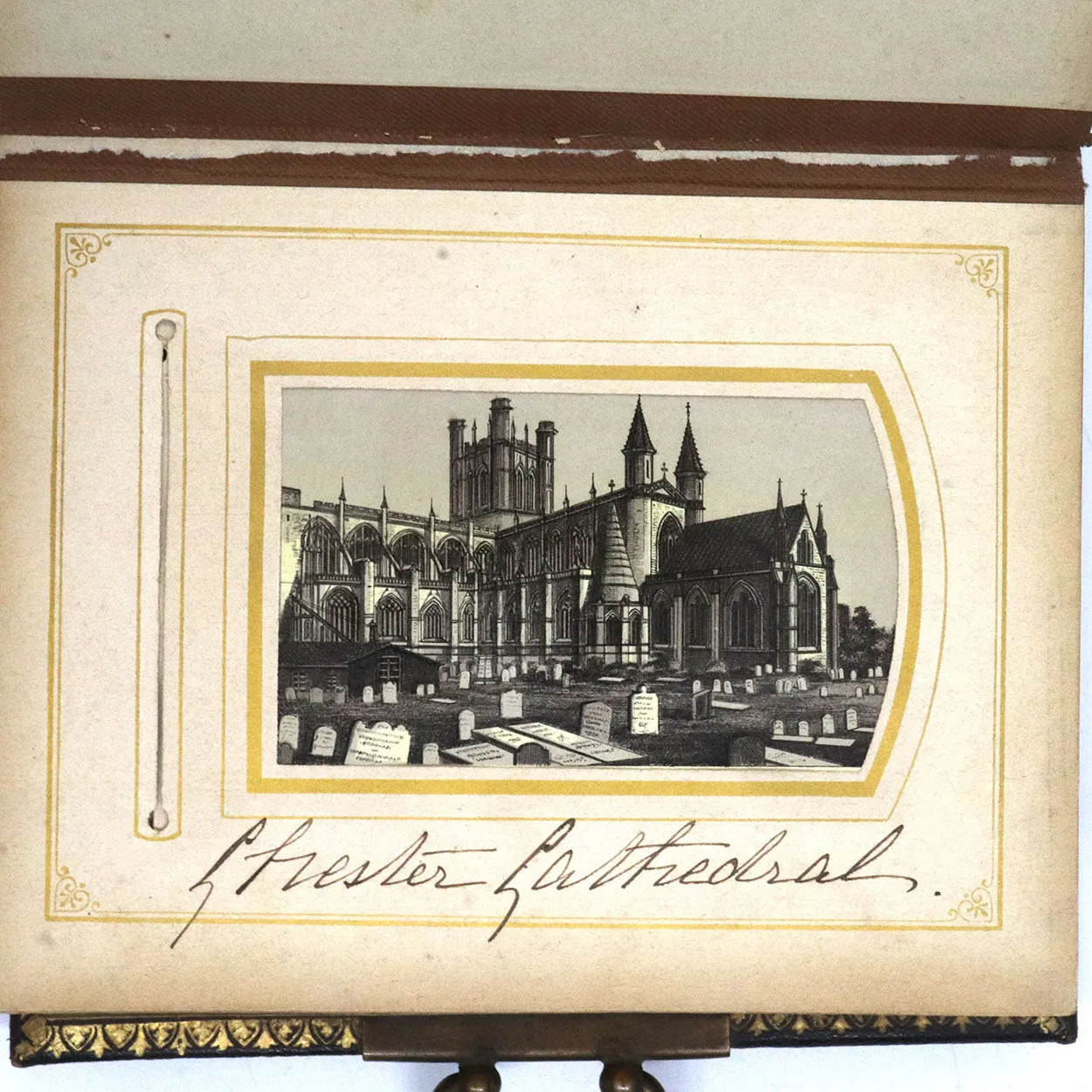 English Gilt Embossed Leather Bound Album and Souvenir Engravings