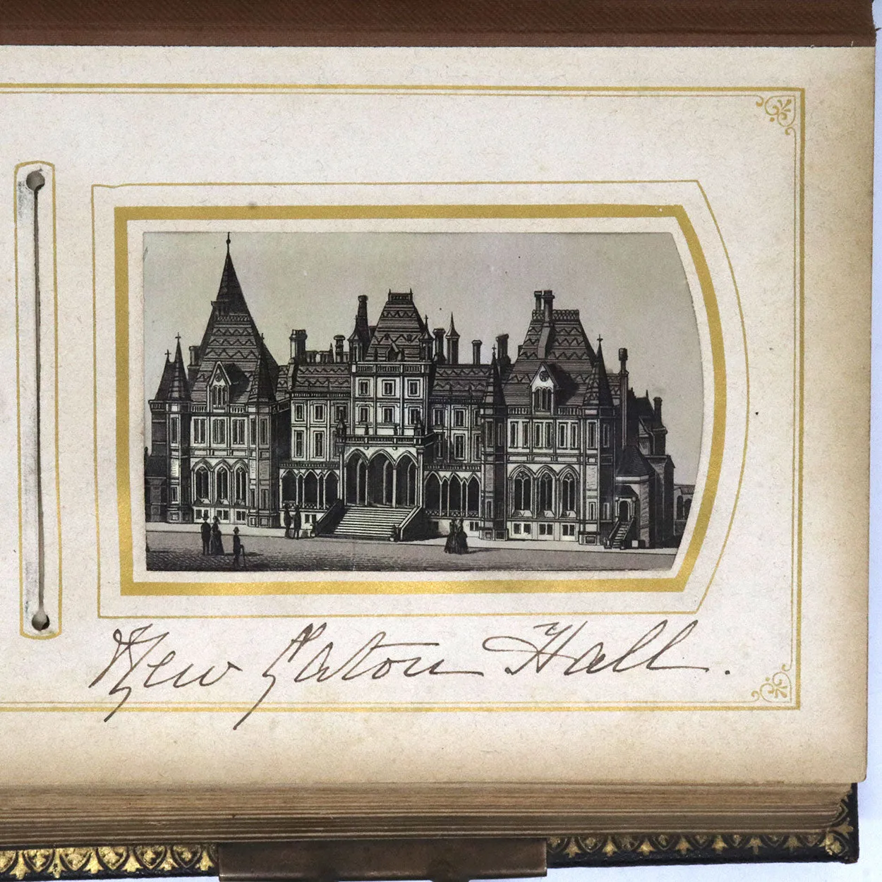 English Gilt Embossed Leather Bound Album and Souvenir Engravings