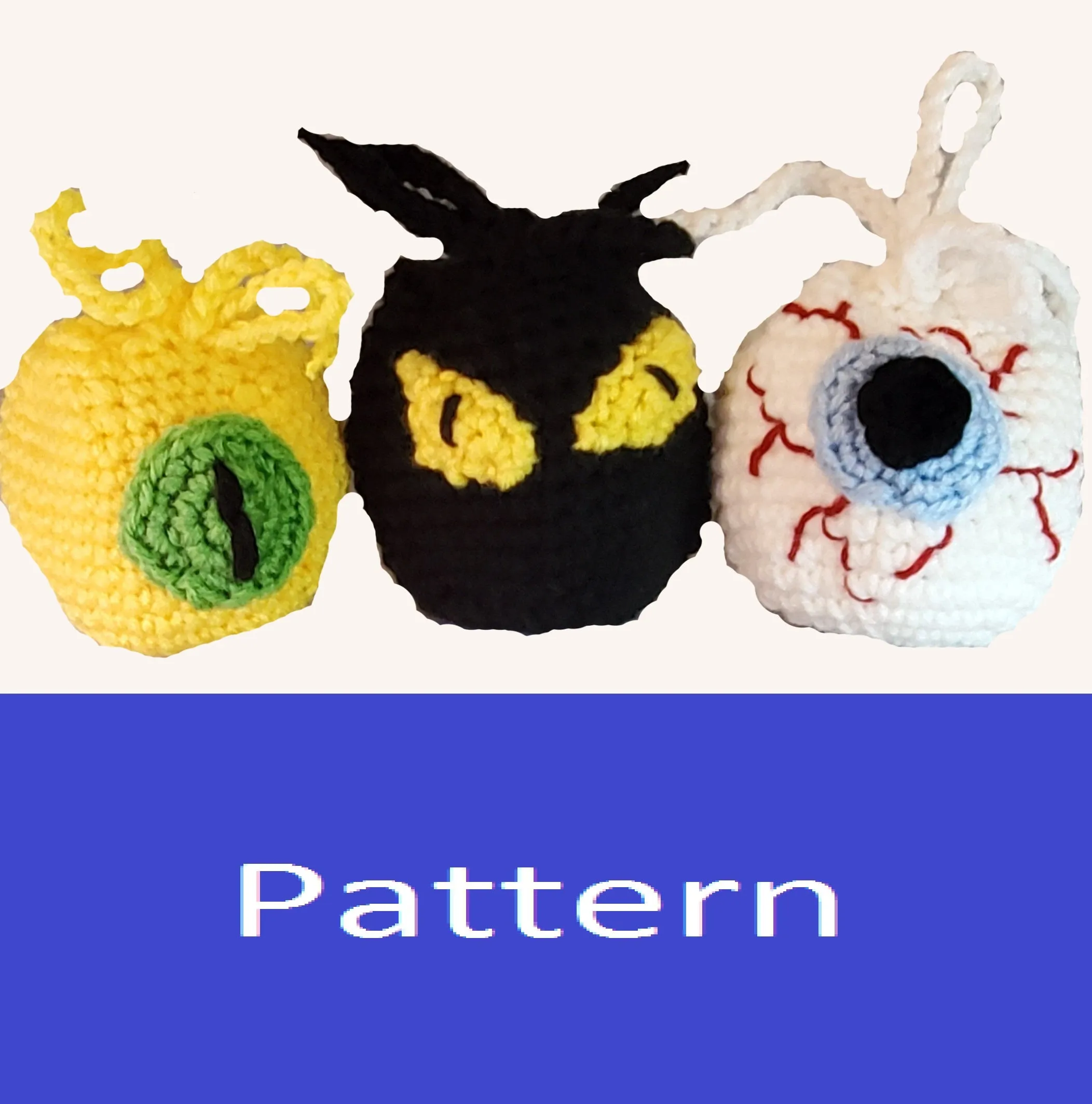 Eyeball Treat Bags Crochet Pattern for Halloween