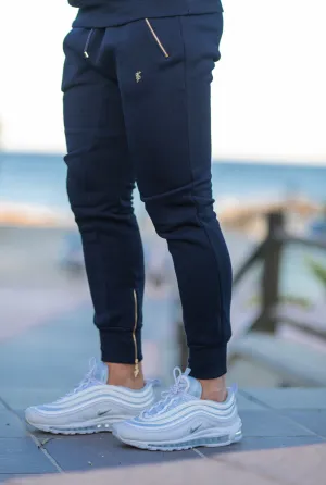 Father Sons Navy & Gold Tapered Bottoms with Ankle Zip Detail - FSH476