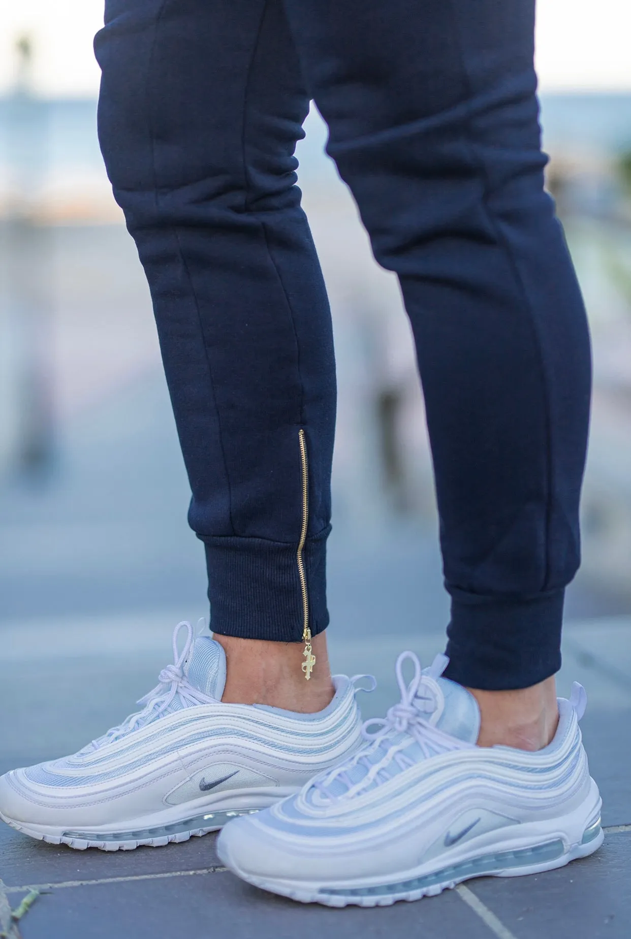 Father Sons Navy & Gold Tapered Bottoms with Ankle Zip Detail - FSH476
