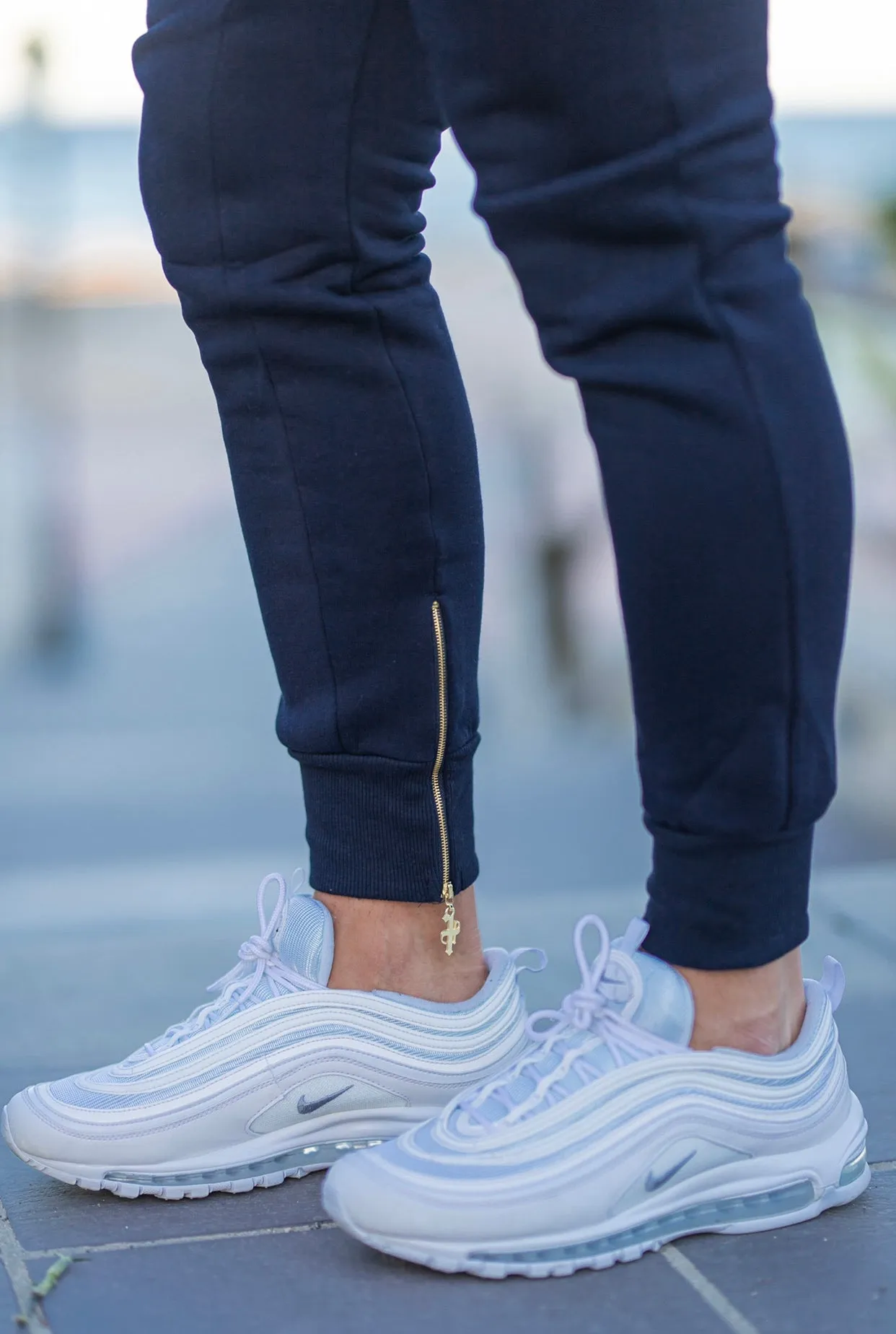 Father Sons Navy & Gold Tapered Bottoms with Ankle Zip Detail - FSH476