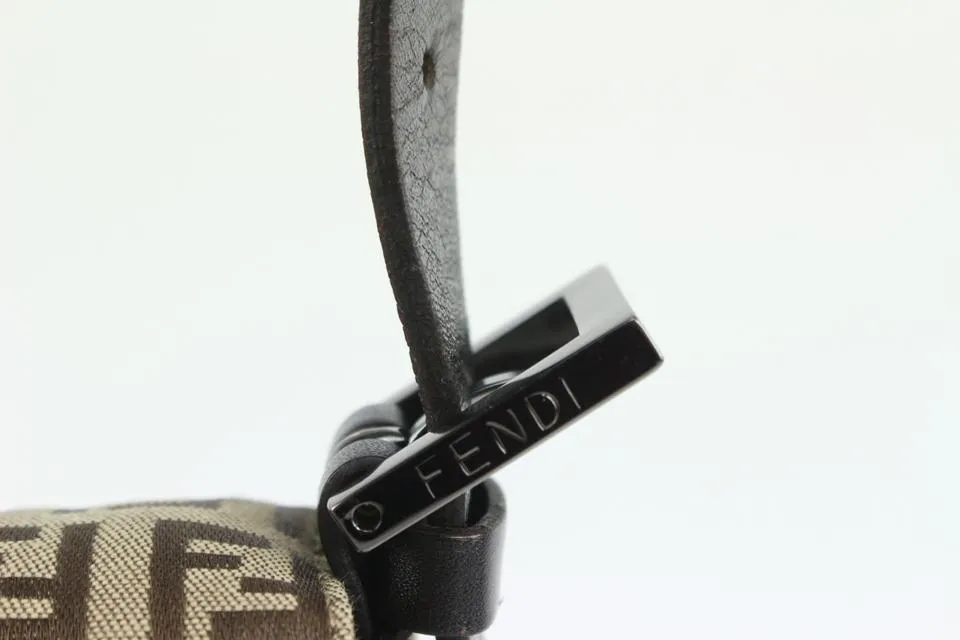 Fendi Mini Zucca Brown Zucchino Canvas Mama Forever Bag 1126f5