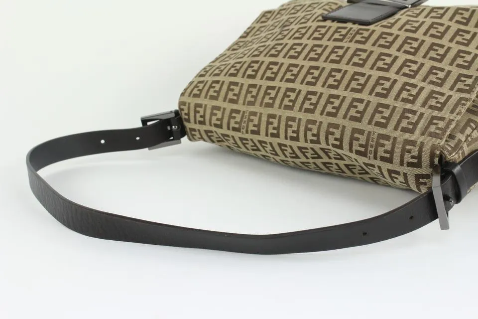 Fendi Mini Zucca Brown Zucchino Canvas Mama Forever Bag 1126f5
