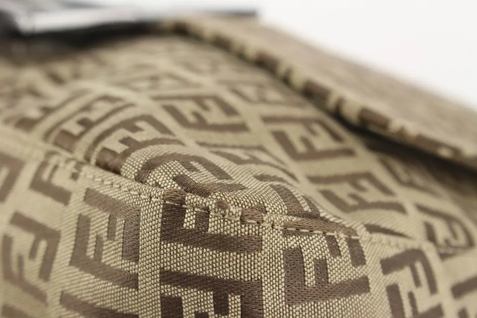 Fendi Mini Zucca Brown Zucchino Canvas Mama Forever Bag 1126f5