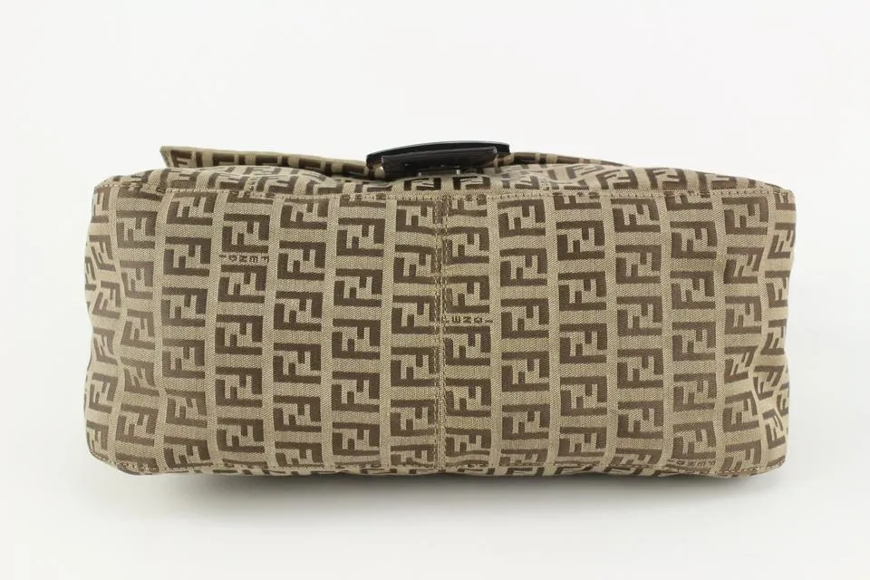 Fendi Mini Zucca Brown Zucchino Canvas Mama Forever Bag 1126f5