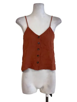 Fire Button Down V Neck Top