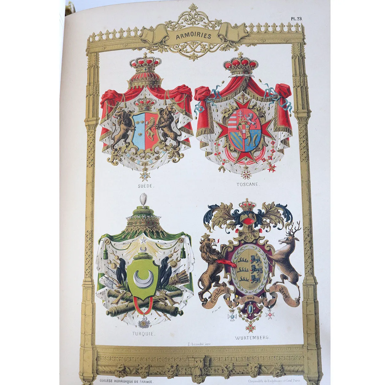 First Edition French Book: Vraie Science des Armoiries by Marquis Claude Drigon de Magny