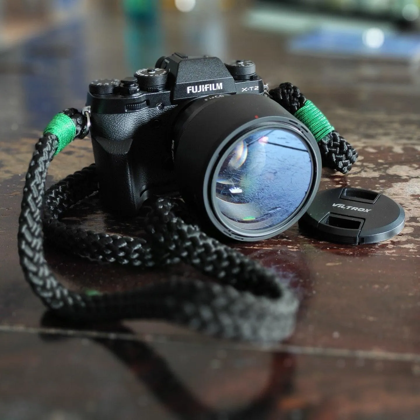 Flat Black Acrylic Camera Strap