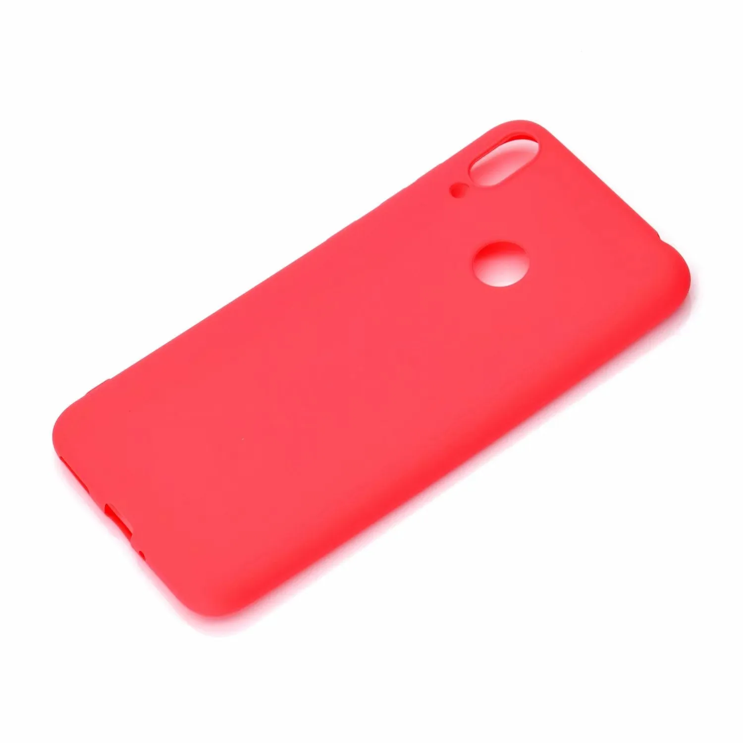 For HUAWEI Honor 8C Lovely Candy Color Matte TPU Anti-scratch Non-slip Protective Cover Back Case red